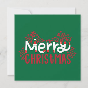 Minimalist Merry Christmas Company Christmas Holiday Card