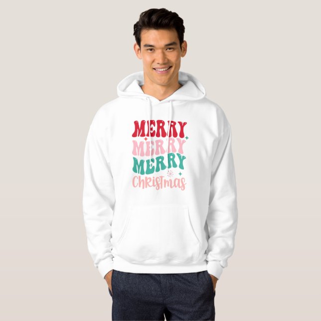 Minimalist Merry Christmas Hoodie (Front Full)