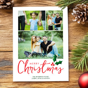 Minimalist Merry Christmas Photo Card