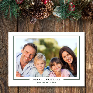 Minimalist Merry Christmas Photo Holiday Card