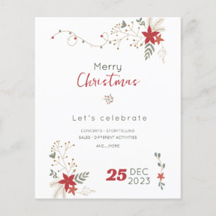 Minimalist Merry Christmas Sale ,Happy Holidays  Flyer