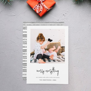 Minimalist Merry Everything Christmas Holiday Card