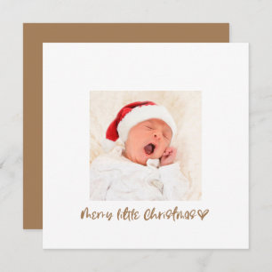 Minimalist Merry LIttle Christmas Baby Photo Birth