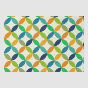 Minimalist Mid century Geometric Circles Pattern  Tissue Paper