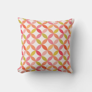 Minimalist mid century modern pink  cushion