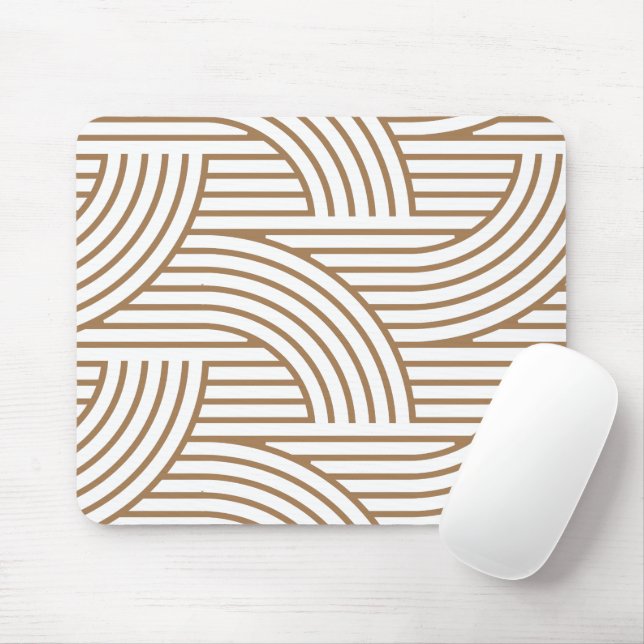 Minimalist Midcentury Modern lien art Mouse Pad (With Mouse)