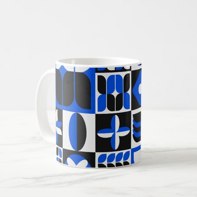 Minimalist Midcentury modern pattern Coffee Mug (Front Left)