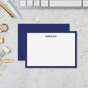 Minimalist Midnight Blue, Single Border Card