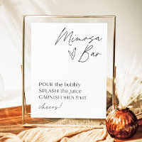 Minimalist Mimosa Bar Sign | Modern Mimosa Bar