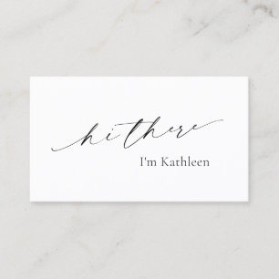 Minimalist Minimal Simple Elegant Modern Business Card