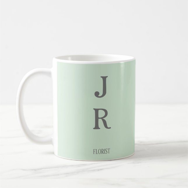Minimalist mint green coffee mug (Left)