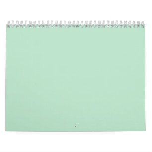 Minimalist Mint Green Wall Calendar