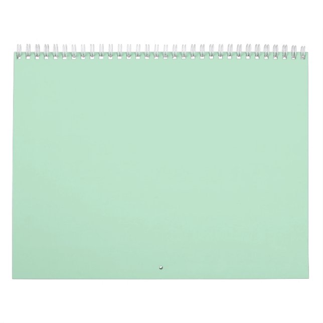 Minimalist Mint Green Wall Calendar (Cover)