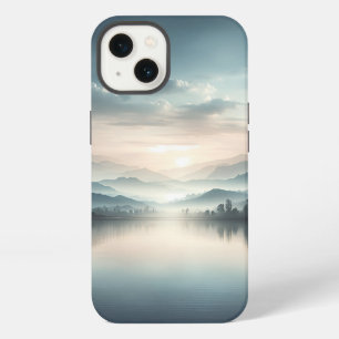 Minimalist Misty Lake Sunrise Phone Case - Serene
