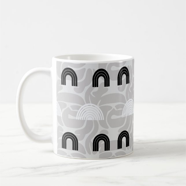 Minimalist Mixed Boho Arches Coffee Mug (Left)
