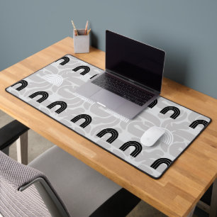 Minimalist Mixed Boho Arches Desk Mat