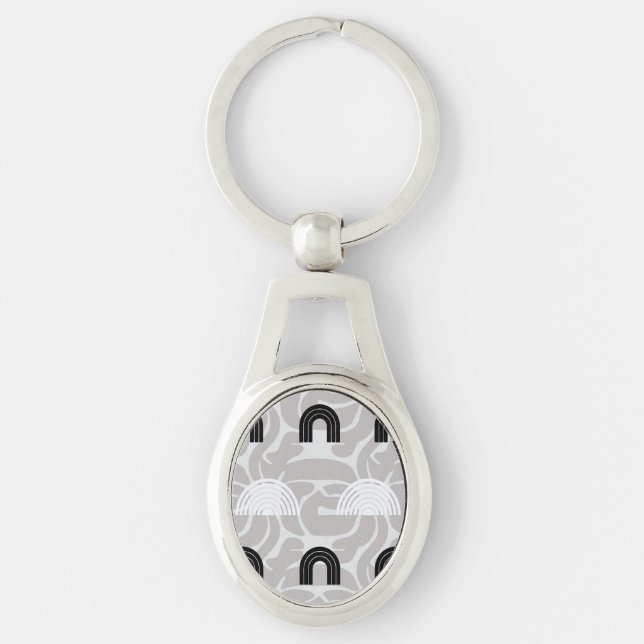 Minimalist Mixed Boho Arches Key Ring (Front)