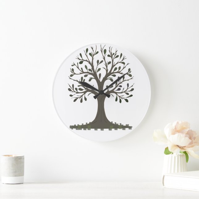 Minimalist Mode Life Tree Round Wall Clock (Home)