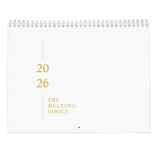 Minimalist Modern 2026 Wall Calendar