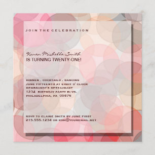 Minimalist Modern 21st Birthday Party Invitation
