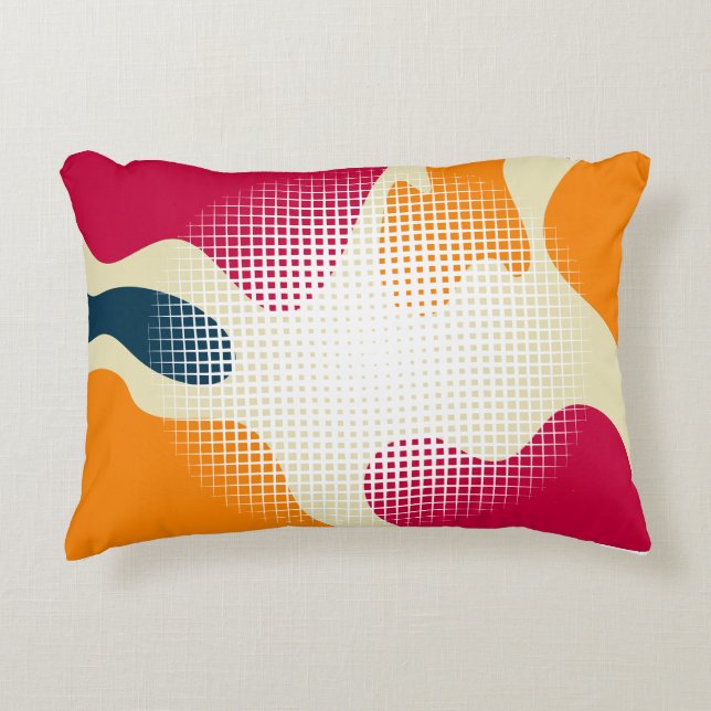 Minimalist Modern Abstract Art in colourful  Decorative Cushion (Front)