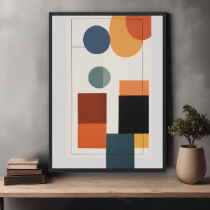Minimalist Modern Abstract Geometric Art Poster