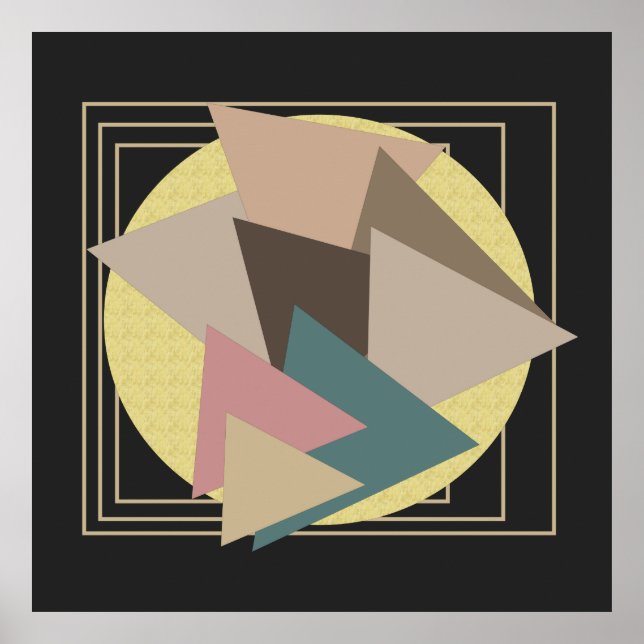 Minimalist Modern Abstract Geometric art Poster (Front)