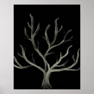 Minimalist Modern Abstract Tree Wall Art Poster