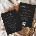Minimalist Modern All In One Wedding QR Code Invitation<br><div class="desc">Introducing our Minimalist Modern All-In-One Wedding QR Code Invitation, the epitome of convenience and contemporary elegance. This innovative invitation combines all essential wedding details in a single, sleek design. With minimalist aesthetics and a convenient QR code, guests can easily access your wedding website, RSVP, and find additional information. The clean...</div>