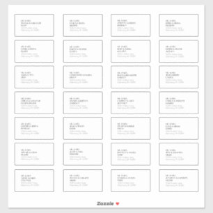 Minimalist Modern Art Deco Guest Address Label