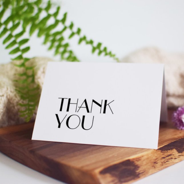 Minimalist Modern Art Deco Wedding Thank You Card (Creator Uploaded)