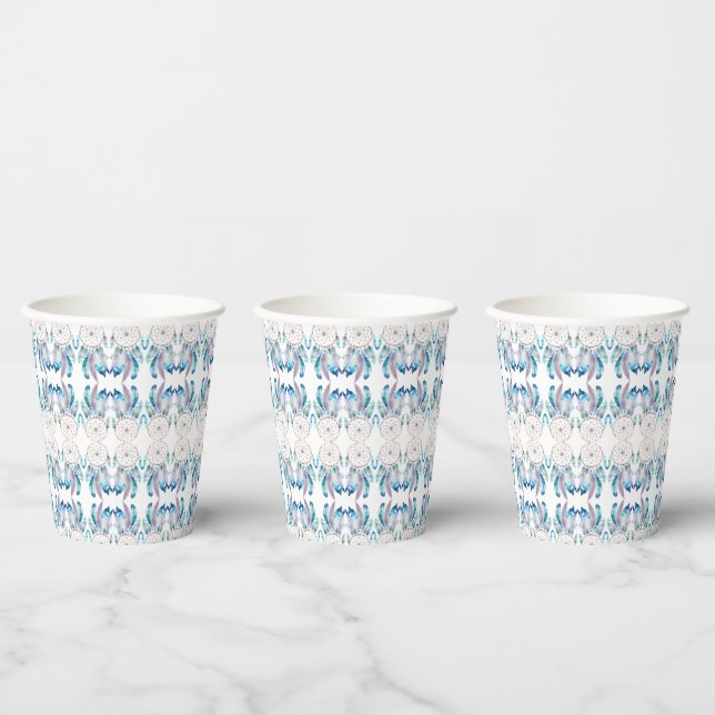 Minimalist Modern Baby Shower Dreamcatcher Pattern Paper Cups (Multi)