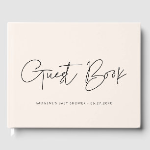 Minimalist modern Baby shower Guest Book