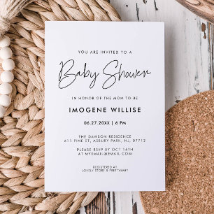 Minimalist modern Baby shower Invitation