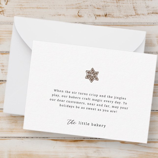 Minimalist Modern Bakery Holiday Thank You Card (Creator Uploaded)