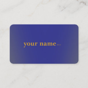 Minimalist Modern Baskerville Blau Business Card