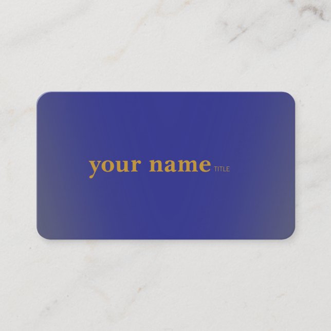 Minimalist Modern Baskerville Blau Business Card (Front)