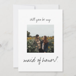 Minimalist modern be my maid of honor