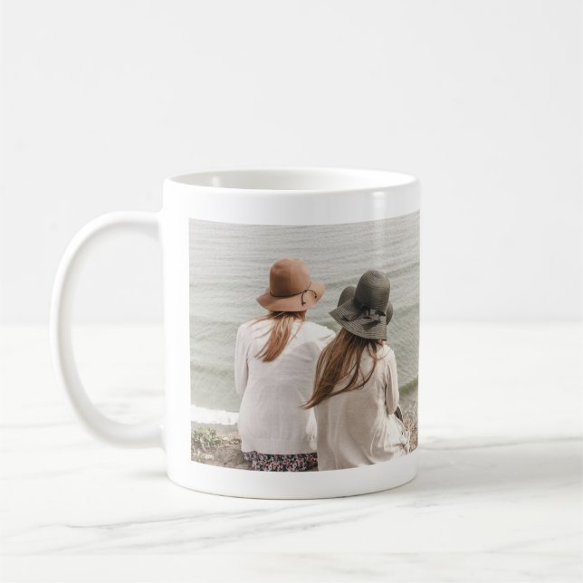 Minimalist Modern Best Friend Photo Coffee Mug (Left)