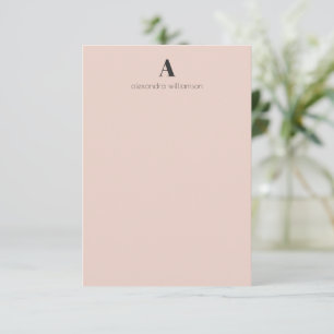 Minimalist Modern Black and Blush Personalised Thank You Card