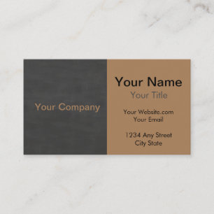 Minimalist Modern Black and Tan Business Card
