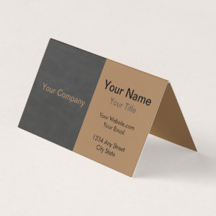 Minimalist Modern Black and Tan Business Card