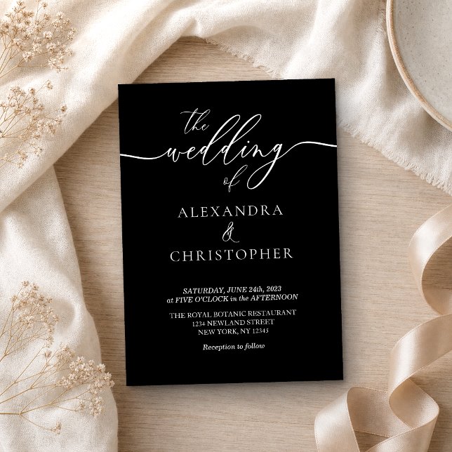 Minimalist Modern Black and White Basic Invitation (Creator Uploaded)