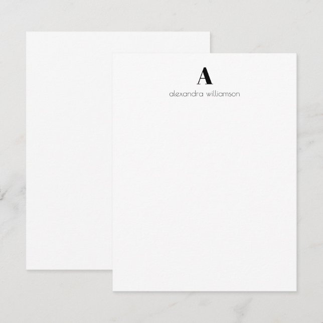 Minimalist Modern Black and White Personalised   Card (Front/Back)