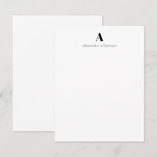 Minimalist Modern Black and White Personalised   Card