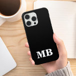 Minimalist Modern Black Initial Monogram iPhone 13 Case<br><div class="desc">Black Minimalist Modern Initial Monogram Phone Case. Create your own personalised iPhone Case with custom initial name.</div>