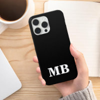Minimalist Modern Black Initial Monogram