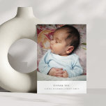 Minimalist Modern Black Typography Baby Photo  Thank You Card<br><div class="desc">Minimalist Modern Black Typography Baby Photo Thank You Card</div>