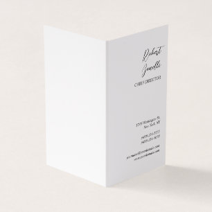 Minimalist Modern Black White Personalised Business Card