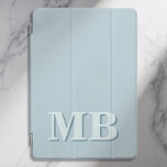Minimalist Modern Blue Initial Monogram iPad Pro Cover<br><div class="desc">Blue Minimalist Modern Initial Monogram iPad case. Create your own personalised iPad Case with custom initial name.</div>